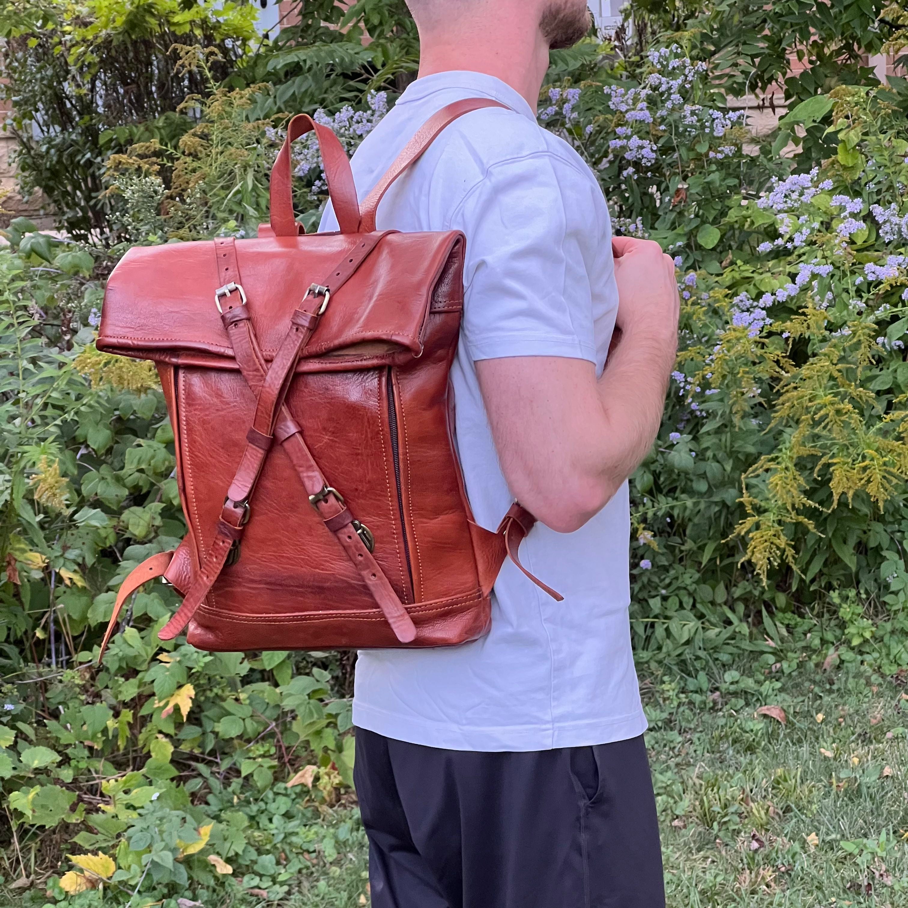 Grec Leather Backpack