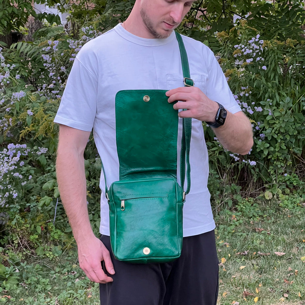 Rene Leather Crossbody Bag